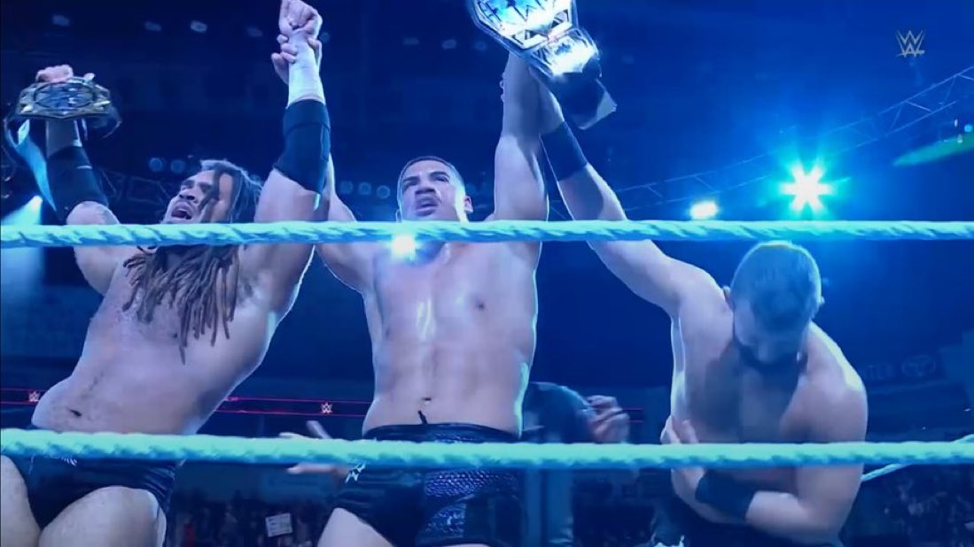 DarkState defeat The Hardy Boyz to become the new NXT Tag Team Champions.