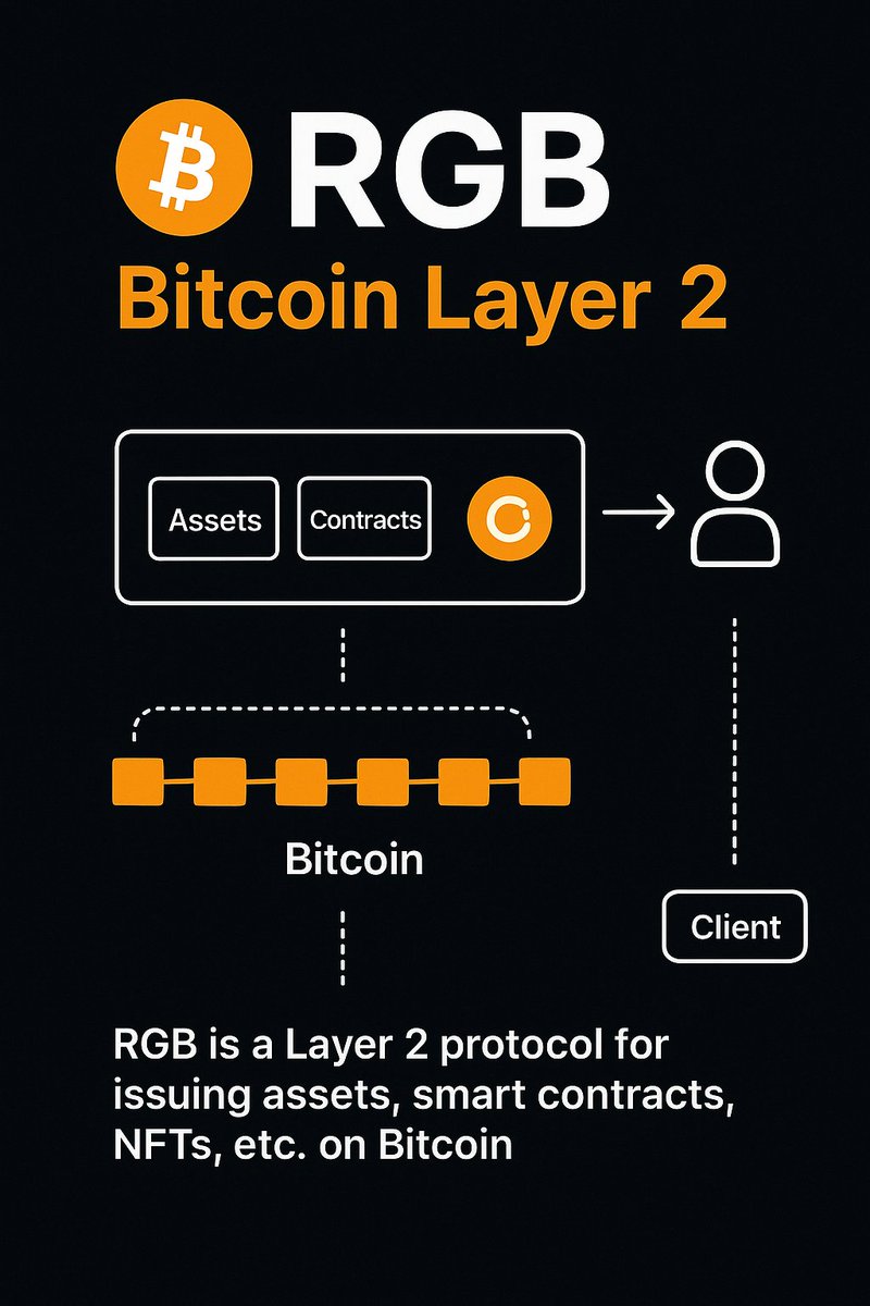 RGB_BTC's tweet image. RGB 的设计哲学非常比特币：

所有权逻辑由“比特币 UTXO”定义

资产发行与状态变更都在链下进行

但所有操作可通过比特币交易验证
换句话说：
它不是“新链”，而是 比特币的加速器。
#RGB #BTC  #Layer2