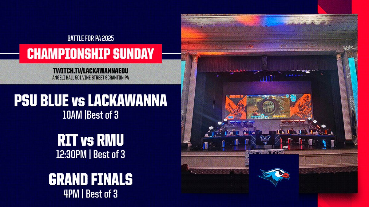 Thank you to all our shoutcasters and teams for making day one such a success. See you all tomorrow @ 10AM for championship Sunday!