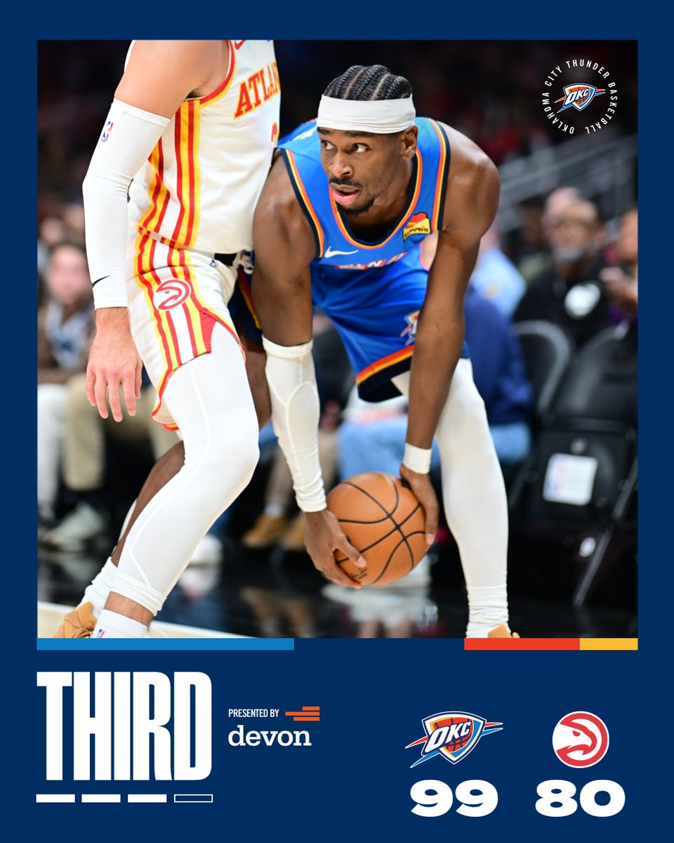 Heading into the 4th on an 8-0 Thunder run 🏃♂️
