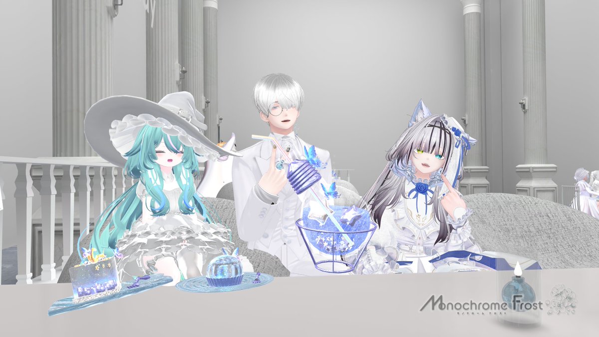 DayoPoti98018's tweet photo. 昨日はMonochrome Frostにご来店いただき、ありがとうございました!
白と透明の世界でのお茶会、お楽しみいただけたでしょうか?
またのご来店お待ちしてます✨
#MF_Memory https://t.co/NfbWh9CpGN