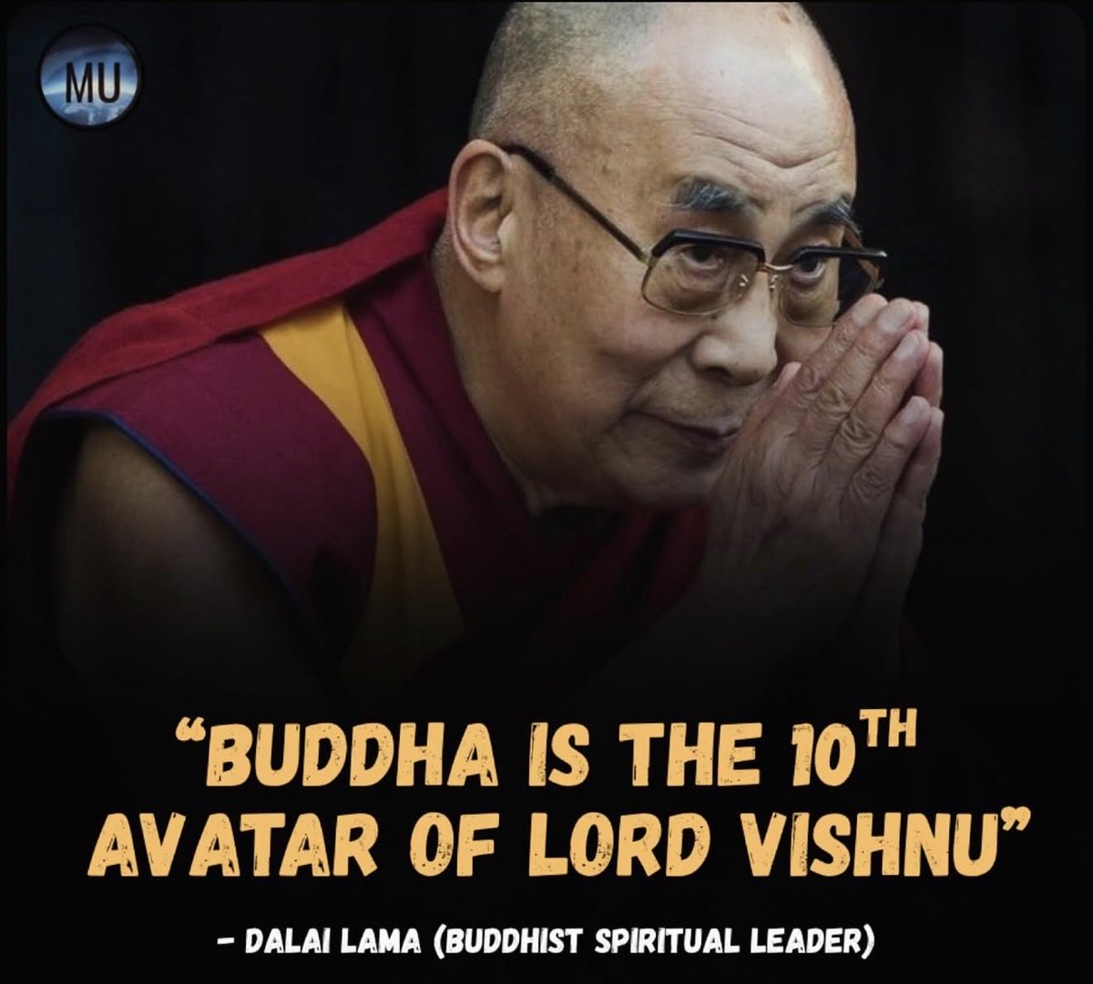 shashank_ssj's tweet image. Breaking 🚨
Dalai Lama has referred to Gautam Buddha as an avatar of Lord Vishnu 🙏