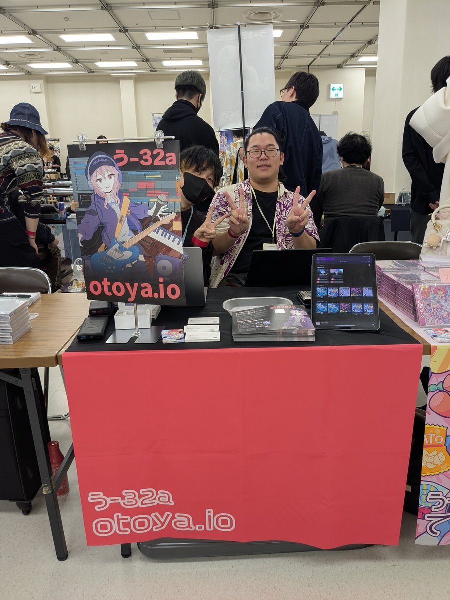 otoya_io's tweet photo. 「う-32a」にて、設営完了です！ https://t.co/8Dzm9q2Nfv