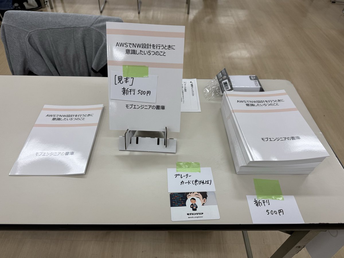 mob_engineer's tweet image. C-04設営完了!!
 #技書博