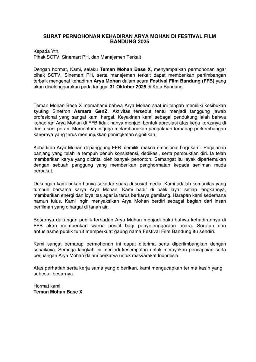 Pagi <a href="/SCTV/">SCTV</a> <a href="/sinemart_ph/">Sinemart Indonesia</a> bagaimana perizinannya untuk kedua adikku ini? Mohon secepatnya 🙏🏼

LET MOHAN SHINE
#AllowMohanAttendFFB 

ALLOW AQEELA ATTEND FFB
#LETAQEELAATTENDFFB