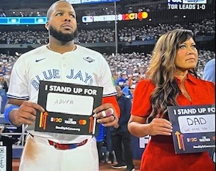 Just saw my dear friend Hazel Mae standing up against cancer on the World Series telecast.  ❤️  <a href="/NESN/">NESN</a>