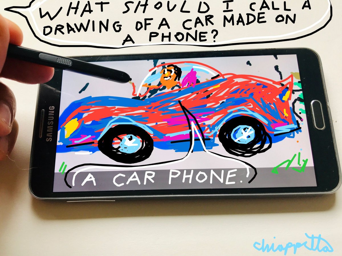 joeychips's tweet image. Telephomics Forever
School is in session @zero________one 
A comic drawn on a mobile phone is called a telephomic.
A car drawn on a mobile phone is, of course, a car phone.

Handmade comic drawing on a photo by Joe Chiappetta 2025
#handmade #car #phone #comics #funny #nft