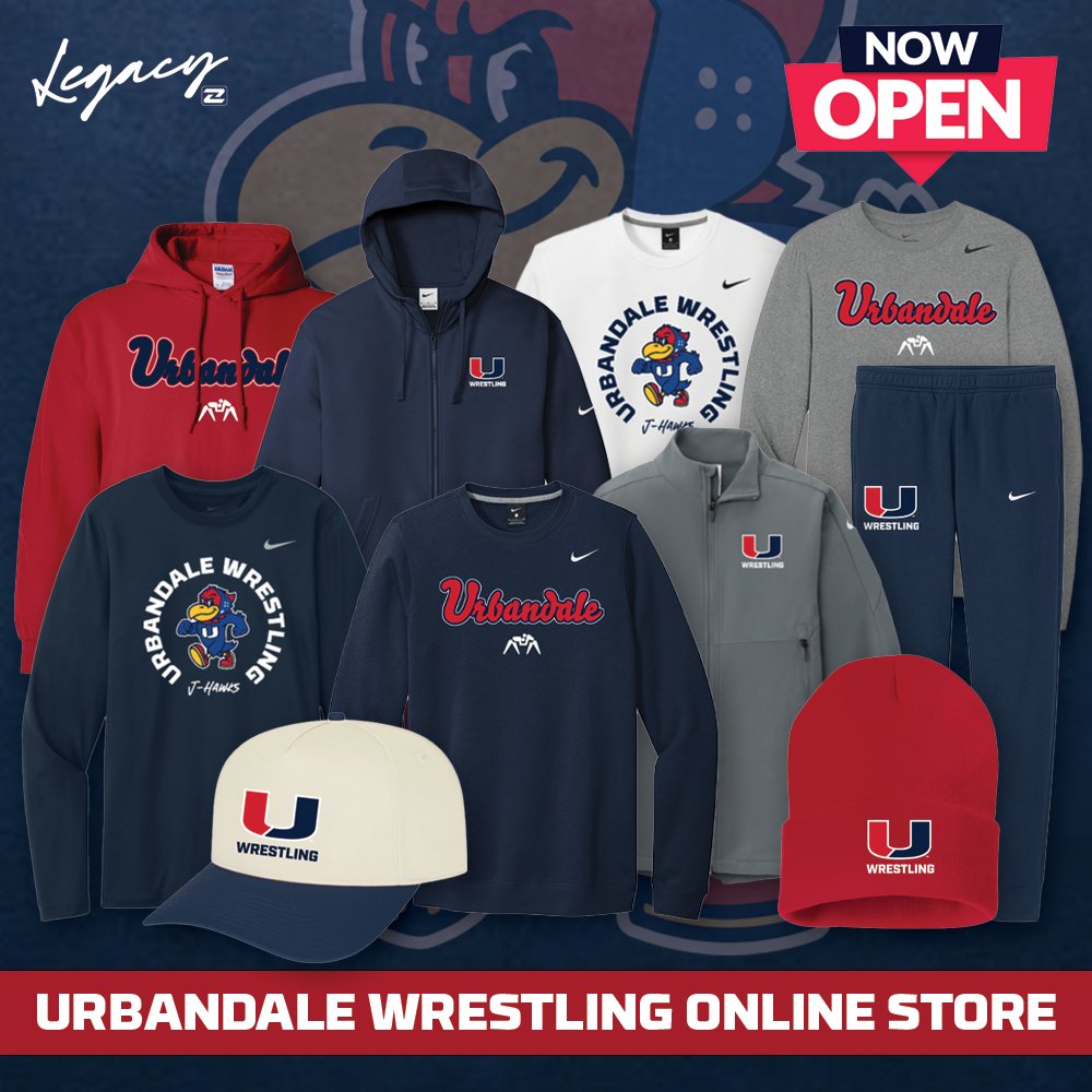 Don't forget to buy your Urbandale Wrestling gear for the 25-26 season! Store closes tomorrow 10/26 at 11:59pm.

legacyteamwear.printavo.com/merch/urbandal…
