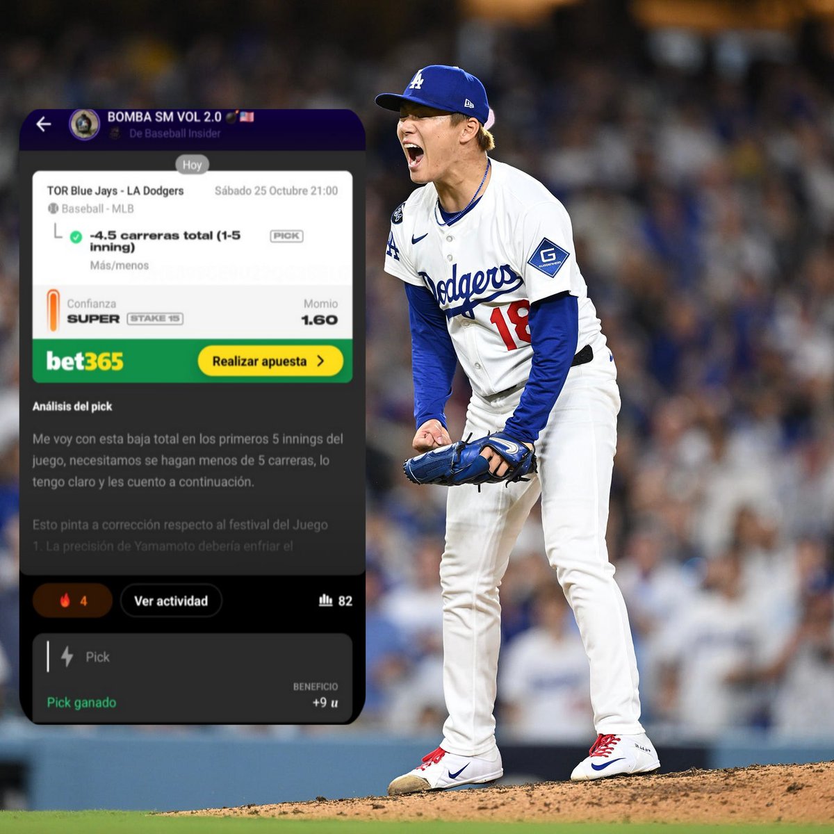 SERIE MUNDIAL 2025:

✅️ Día 1:
+2.5 carreras de Blue Jays
✅️ Día 2:
-4.5 carreras total al 5to inning

Seguimos trabajando en silencio, los resultados hablarán por nosotros... 🤫💸

#WorldSeries #Postseason