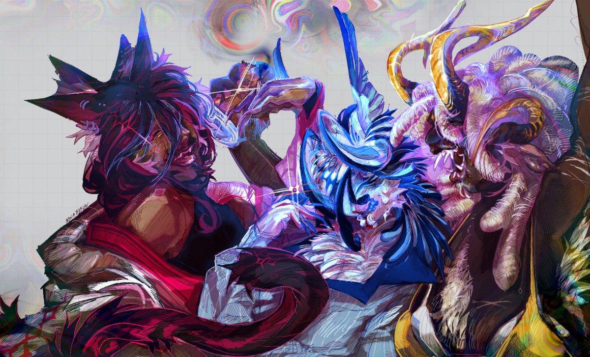 Aponponponiaaa's tweet image. Hey.. 🥹 #OC comically over rendered doodle from magma