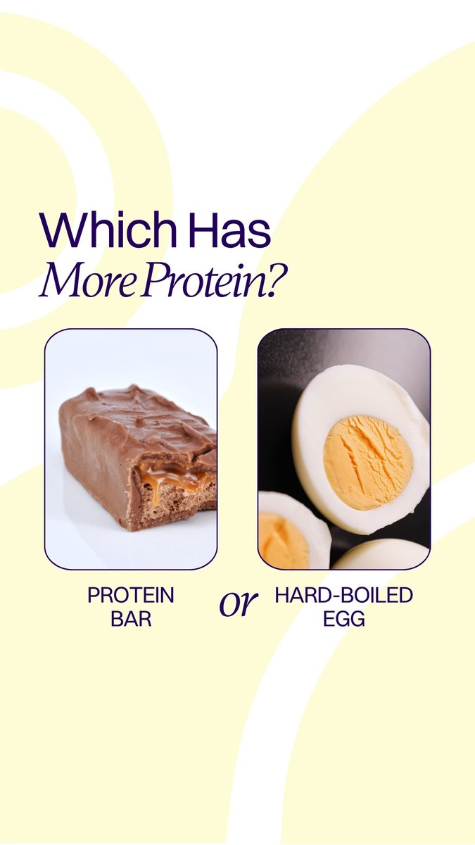 Brello_Health's tweet image. Protein Bar vs. Hard-Boiled Egg
On the go? Grab a protein bar. Prefer something whole? Hard-boiled egg to the rescue. Both fuel your hustle. #SnackSmart #ProteinOnTheGo #BrelloBuiltDifferent