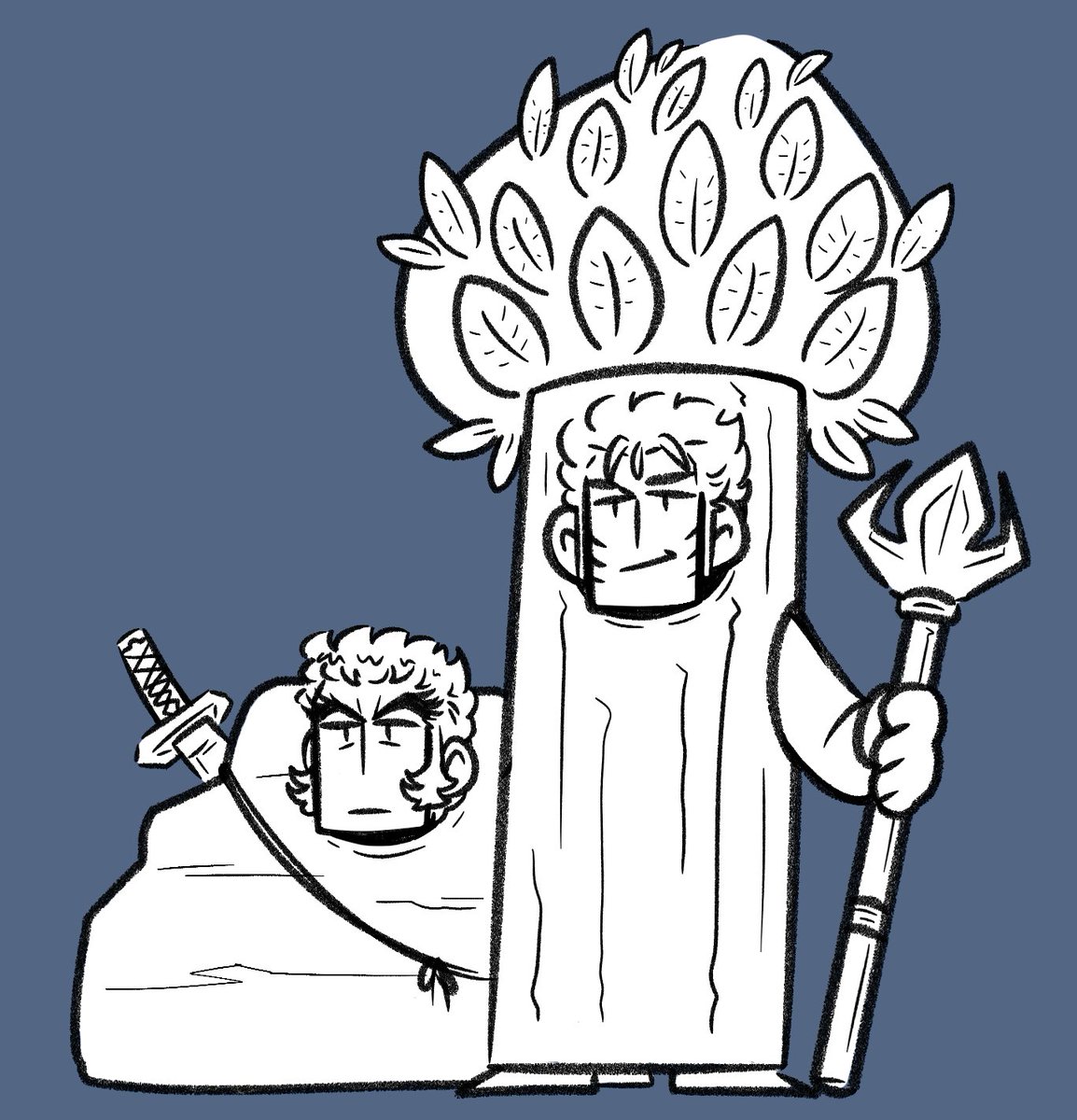 we joked about an idea of Edajima getting all the students to do a school play and we made Date and Akashi be a background tree and rock