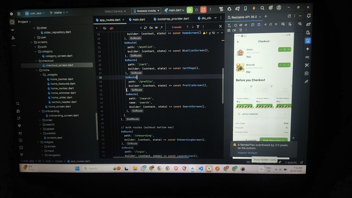 CryptholicCoder's tweet image. Day 19 of building the QuickCommerce app
Completed the authentication, sliders, banners, featured section and cart flow in 10 hours :)
Claude + GPT hands down 🔥 
#buildinpublic #Ecommerce #saas #WebDevelopment