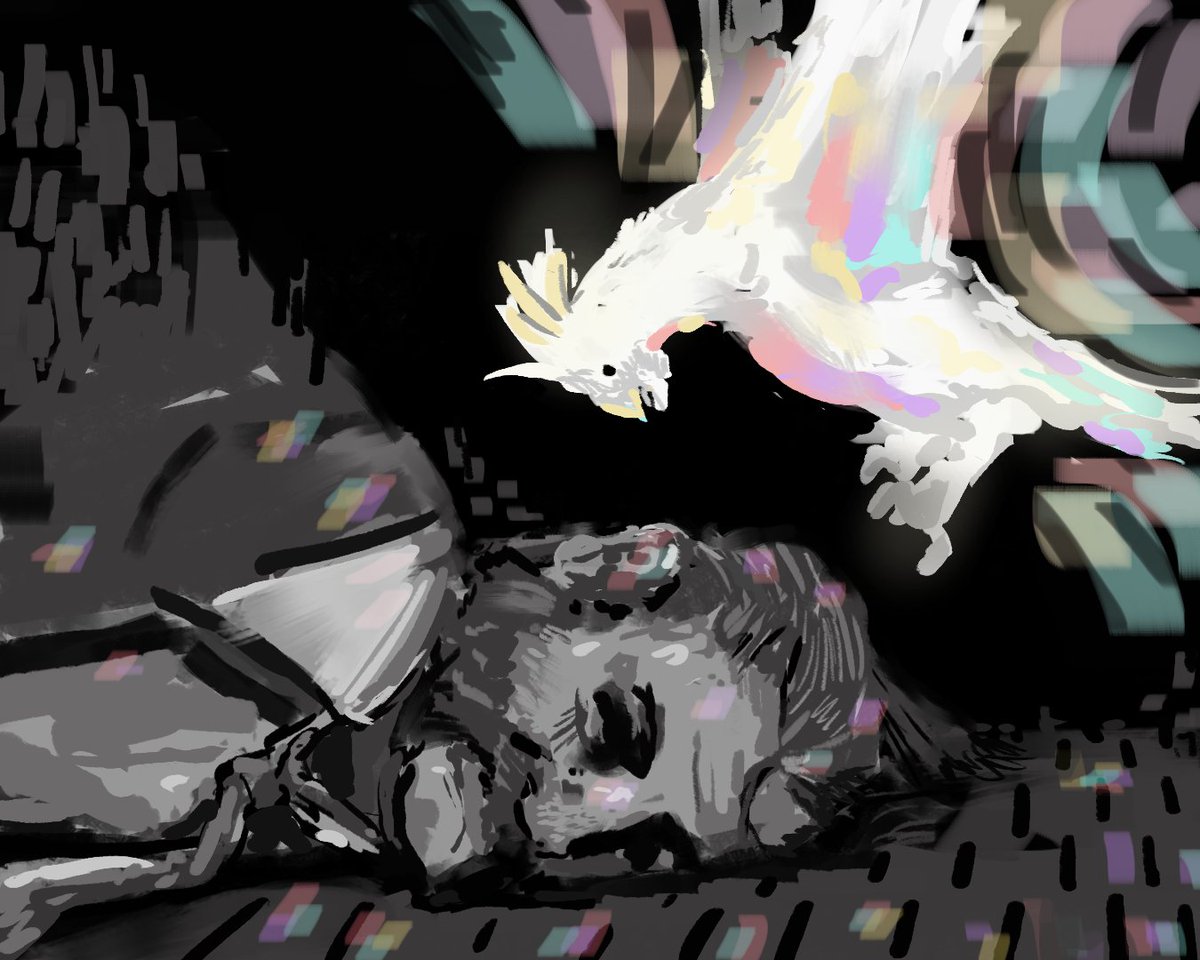 day 24 - disco monster #DiscoElysium #discotober #inktober2025 (ft. spinal cord)