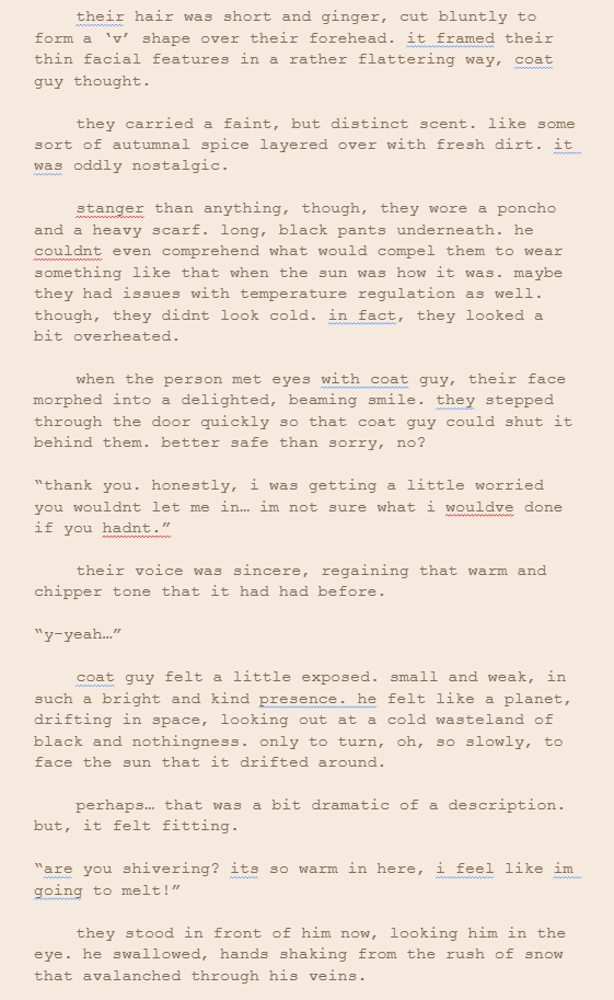 nafiipi's tweet photo. #coatscarf writing
Pt 2/2
#coatguy #scarfguy #ninah https://t.co/HqGnY9rTOB