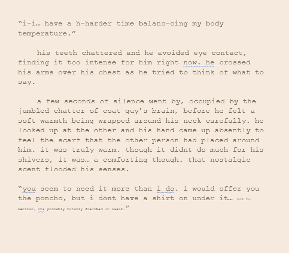 nafiipi's tweet photo. #coatscarf writing
Pt 2/2
#coatguy #scarfguy #ninah https://t.co/HqGnY9rTOB