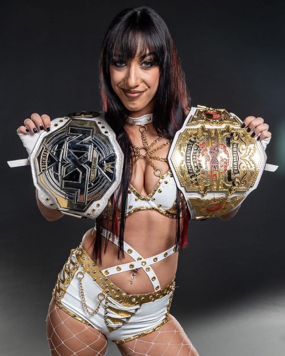 β mei (@shiraiskys) on Twitter photo - defeated the likes of stephanie vaquer, jordynne grace, lola vice, and lainey reid to retain her title
- became tna knockouts champion after defeating masha
- double champ
- successfully led team nxt against team tna in showdown
- from most beatable to undeniable
#ThankYouJacy - defeated the likes of stephanie vaquer, jordynne grace, lola vice, and lainey reid to retain her title
- became tna knockouts champion after defeating masha
- double champ
- successfully led team nxt against team tna in showdown
- from most beatable to undeniable
#ThankYouJacy