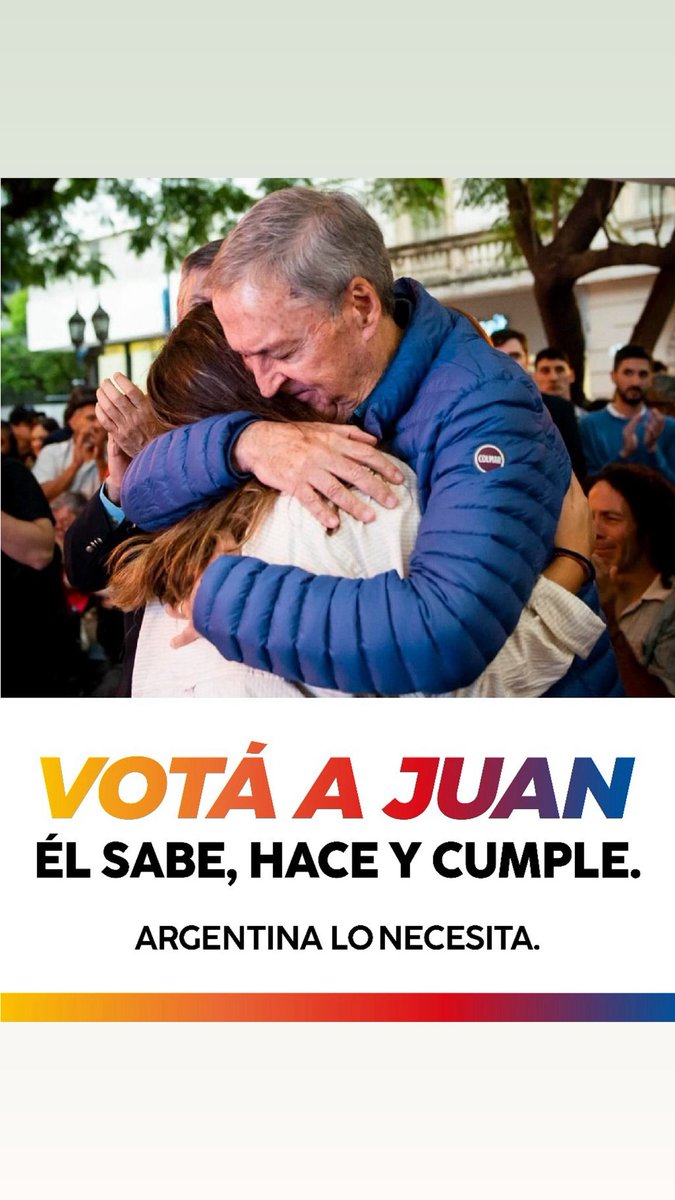 partidogencba's tweet photo. #YoTeVotoJuan
Votamos a @JSchiaretti porque queremos una Argentina 🇦🇷 que tenga tanto mercado como sea posible y tanto Estado como sea necesario.
Porque nos cansamos de la derecha cruel y del populismo demagógico. Vamos por la producción, el federalismo y la equidad @ProvUnidasAR https://t.co/6MLsvirjGk
