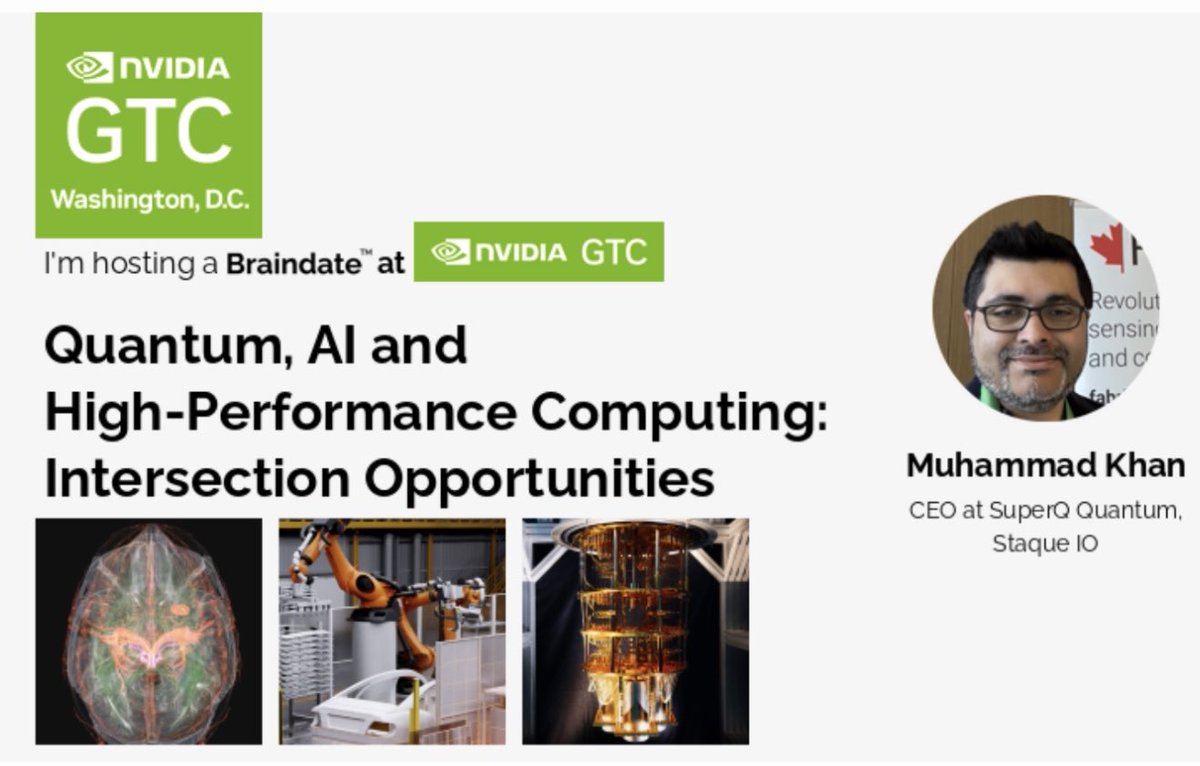 muhammad_a_khan's tweet image. NVIDIA GTC participants, join me in “Quantum, AI, HPC: Intersection Opportunities” meetup that I’m organizing at the conference. Details here: a.e180.co/l/qy0R8d/
#quantum #ai #hpc @SuperQ_Quantum @NVIDIAGTC