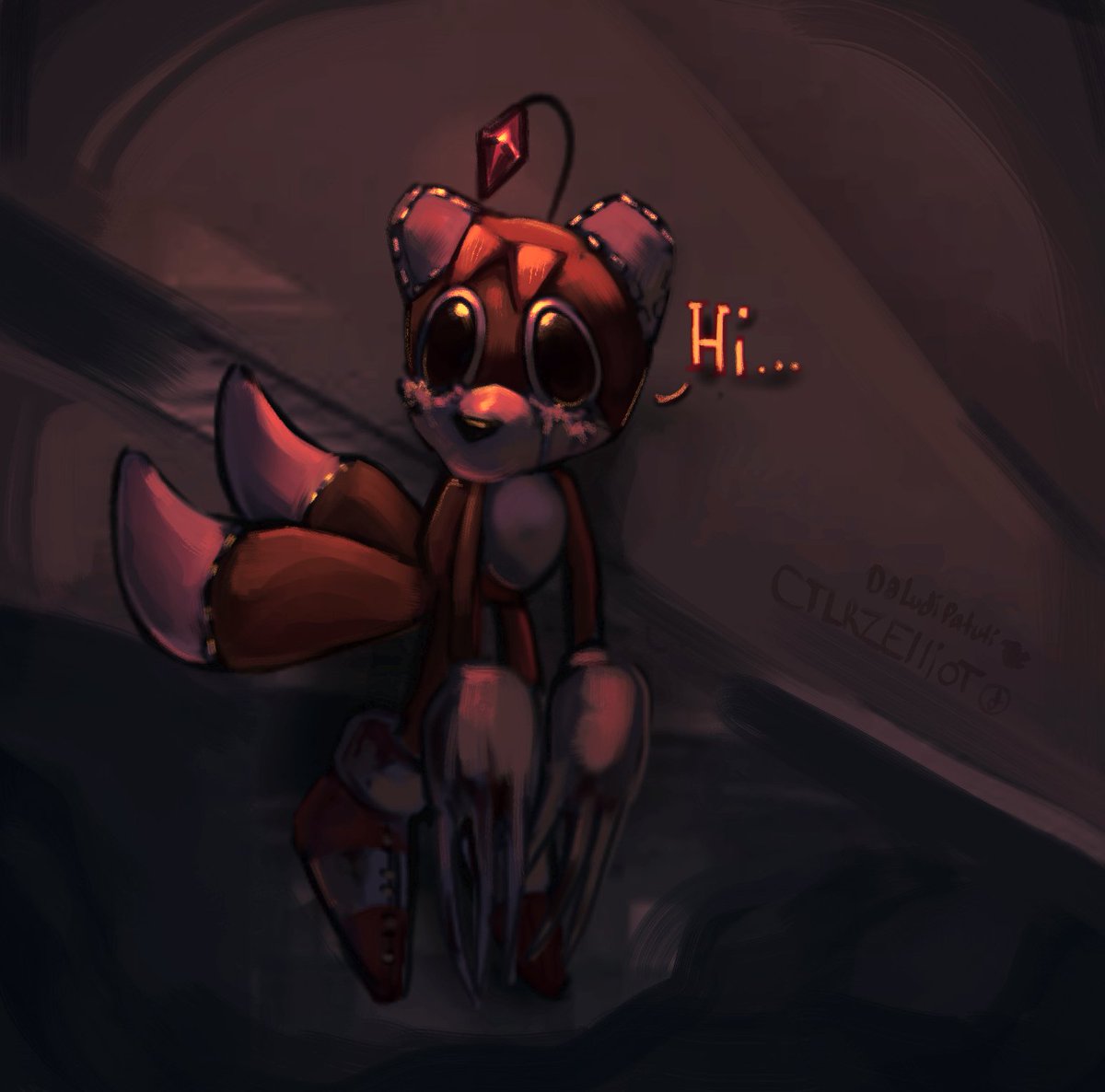 The update may soon be upon us. Here some Tripwire art as we wait! #outcomemories #sonicexe #SonicTheHedgehog #sonicfanart #tripwire #tailsdoll #glaghorsesimulator50billion