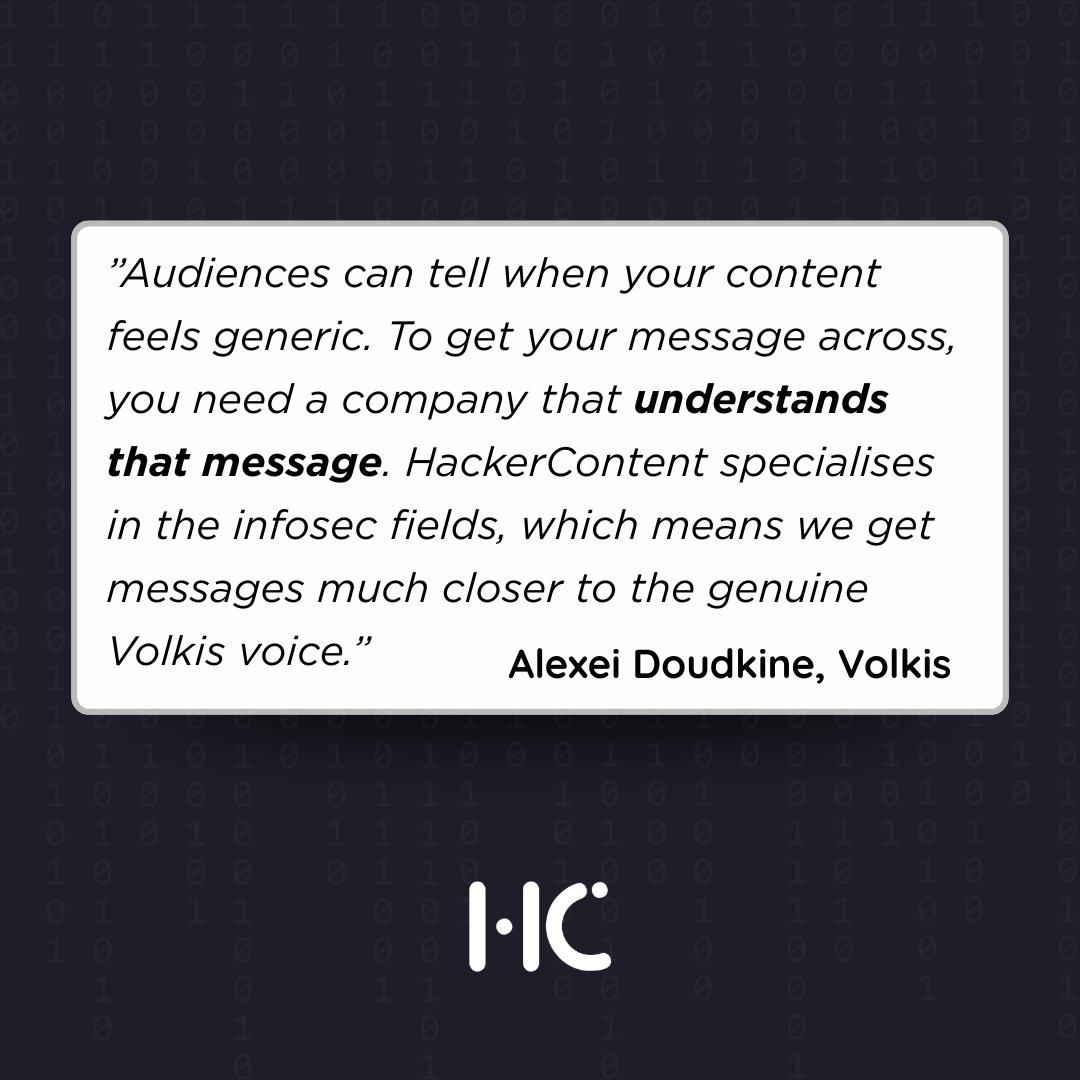 hacker_content's tweet image. Stop sounding generic. Start sounding like the experts you are. 🎯

@VolkisAU  can confirm, our deep specialization means we understand the cybersecurity audience and messaging better than anyone. We capture your authentic voice!

Want content that truly connects?

Let&apos;s talk. 👇…