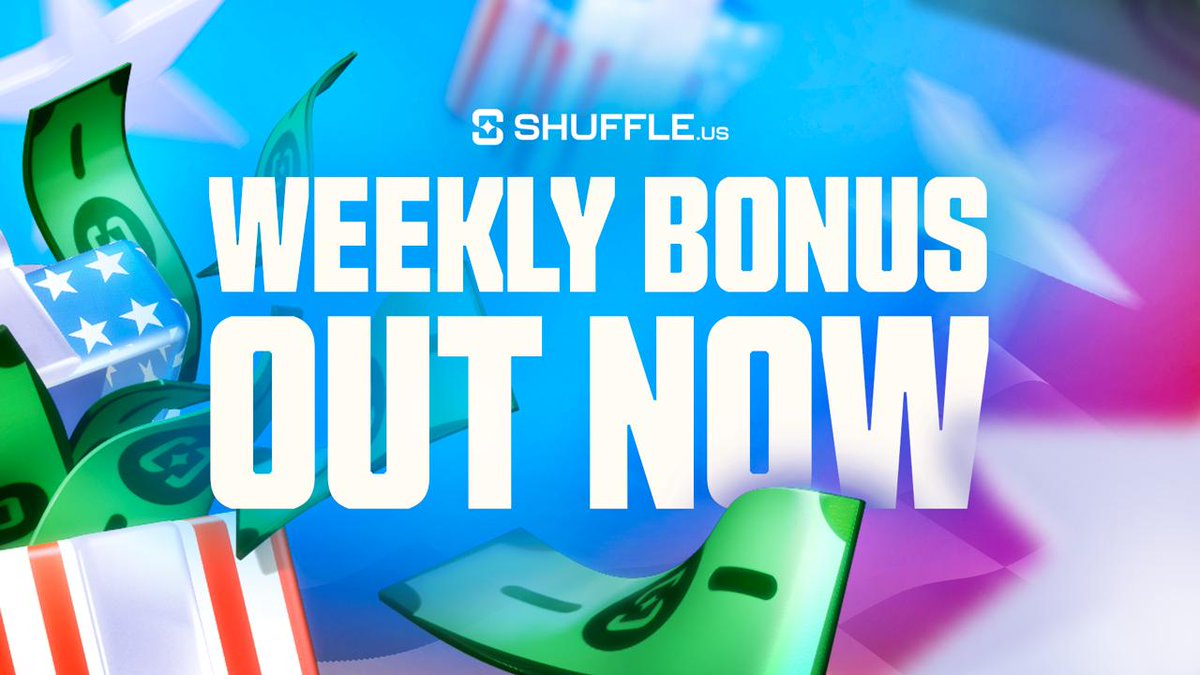 WEEKLY BONUS! 💎     

Claim your weekly bonus now on your VIP Page!    

The weekly bonus is issued to eligible players every Thursday at 3 PM UTC, starting from Bronze 1.  

No purchase required. Shuffle.US only 🇺🇸 in eligible areas. 18+ only, T&amp;Cs apply.