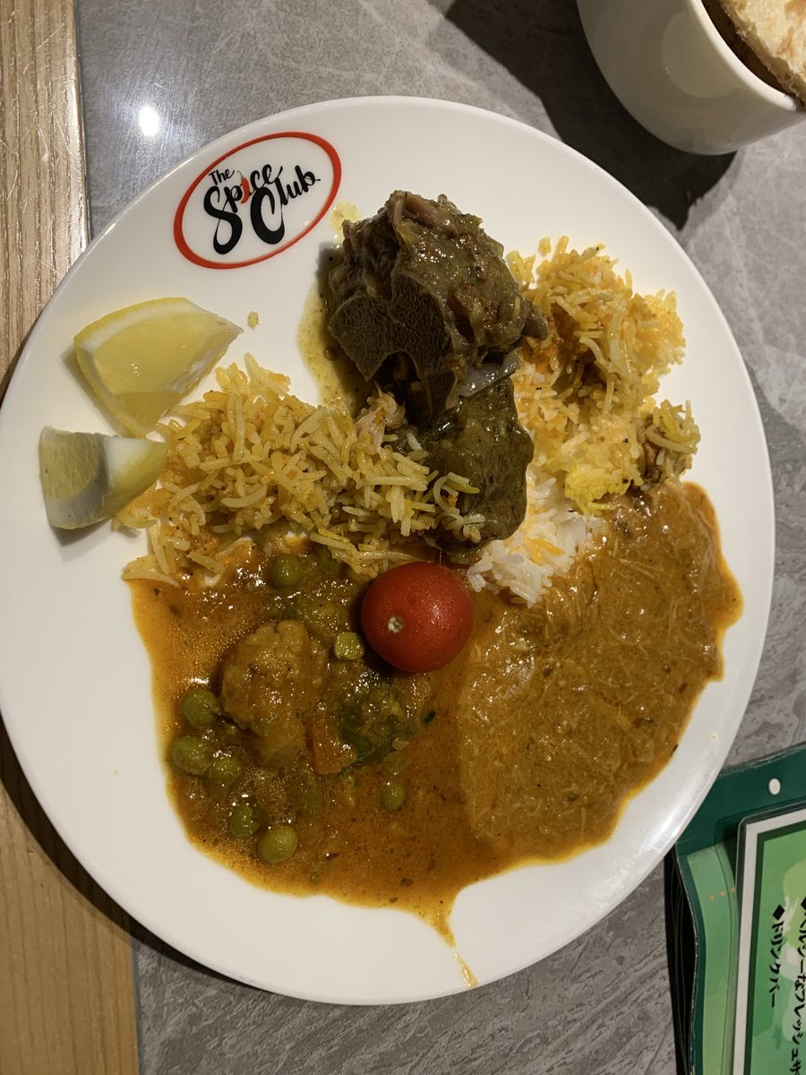 ShoAsako's tweet image. 佐倉スパイスクラブでランチビュッフェ1380円ビュッフェにビリヤニとハリーム❣️サラダのチキンがケバブのチキン🥰2回回って色々食べておいしかった😋眠い🥱🥱
#ビリヤニ
#パキスタン料理
#SPICECLUB
#佐倉市
#ハリーム