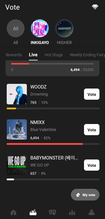 BABYMONSTERVT's tweet photo. [📢] INKIGAYO OCT 26 LIVE VOTING

#BABYMONSTER is nominated for 1st place on Inkigayo today! 🏆

Live voting is now open on the Higher app during the Inkigayo broadcast.
🔸 1 vote = 50 rubies = 5 diamonds
🔸 Max: 5 votes per account

Admin Note:
We suggest saving your rubies for next week’s Inkigayo and Hot Stage, as we’ll likely have a higher chance of winning then
In the meantime, keep collecting rubies and streaming on all platforms!

#베이비몬스터 @YGBABYMONSTER_
