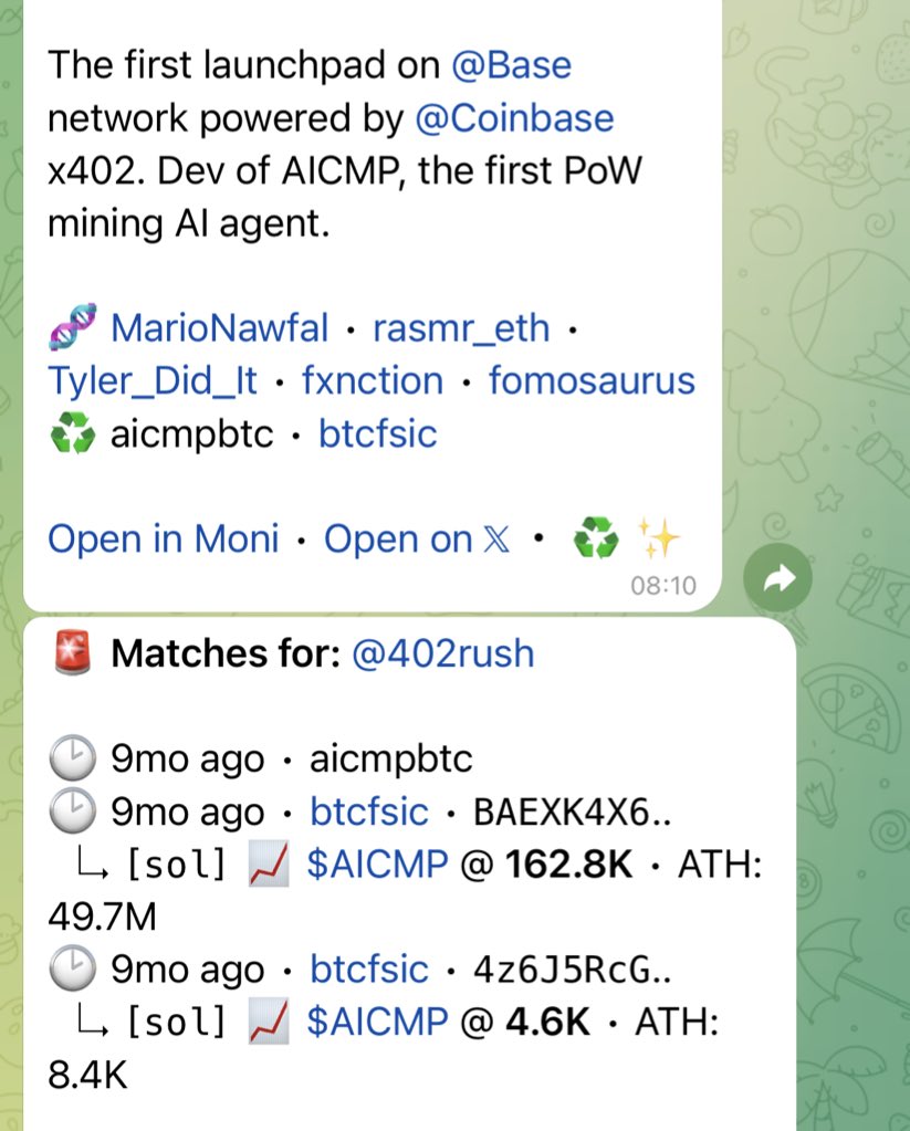 Trappwurld's tweet image. • launched on bitcoin.
• launched on solana.
• rugged on solana.
• now moving to base.

not a FUD but be careful.

don’t permit them to milk you off the  “x402” narrative.

a good place to always start is base chain official page and others like PayAINetwork and $AURA on…