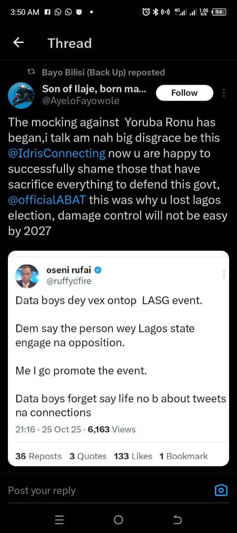 dmightyangel's tweet image. LAGOS IS SET FOR OPPOSITION:

The signs are there, but opposition is too blind to see....Lagos is 100% set to be taken away from the ruling party.

Take my word as a joke, but keep it somewhere in your heart of heart where you will not forget, the day a sensible opposition party…
