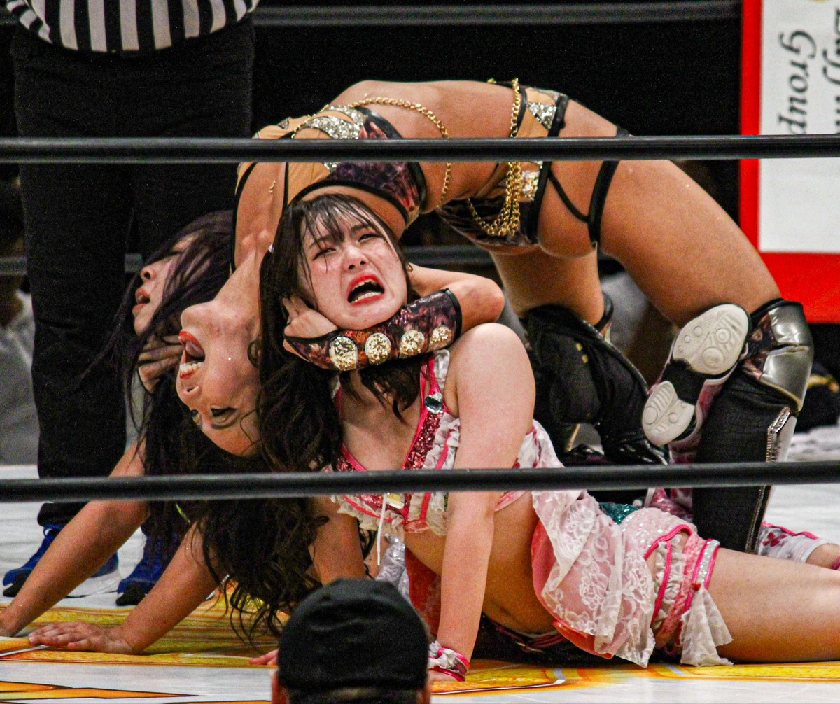 takudragonHEART's tweet photo. 🏵️マリーゴールド
📅2025.10.26
🏟両国国技館
⚡️タッグガントレットマッチ
✨山中絵里奈
ダブルの鎌固め!
#pw_mg
#bbj
#bbjpro https://t.co/Oml34Q4szt