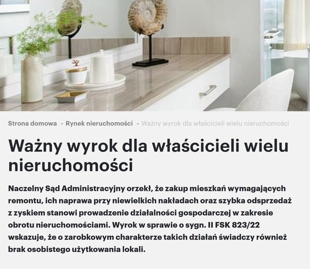 "Skarbówka prześwietli kilka lat wstecz. Sprzedający zapłacą krocie." #nieruchomości

W Polsce rośnie dezaprobata dla traktowania mieszkań jako towar inwestycyjny, a jednocześnie rośnie przyzwolenie na opodatkowanie takich inwestycji.

(1/2)