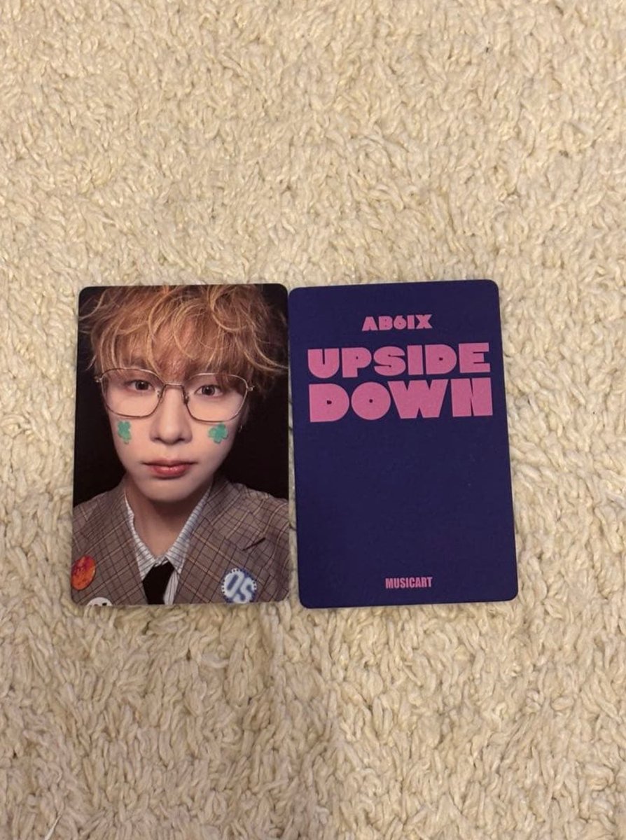 oneitegg's tweet photo. AB6IX UPSIDEDOWN 未公開 トレカ 交換 買取

【求】 買取 500円/1枚＋送料

【譲】250830musicart対面 ウン ドンヒョン ウジン デフィ

銀行振込/paypay/メルペイ/その他要相談

お気軽にお声掛けください https://t.co/hCzRJiil7J
