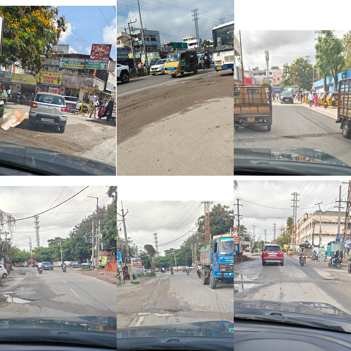 shashi4c's tweet photo. Kuntloor to Hayathnagar road is just 3 km but takes 15 minutes. Why? 12 potholes, pipe digging,  no proper repair. This is not development this is failure
@GHMCOnline @TelanganaCMO @CommissionrGHMC @MC_Peddamberpet @DC_Hayathnagar do your job!
We pay taxes. We need proper roads https://t.co/Pd2xHJcgjR