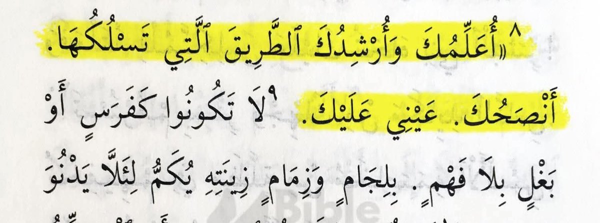 "«أُعَلِّمُكَ وَأُرْشِدُكَ الطَّرِيقَ الَّتِي تَسْلُكُهَا. أَنْصَحُكَ. عَيْنِي عَلَيْكَ." (مز 32: 8).✨