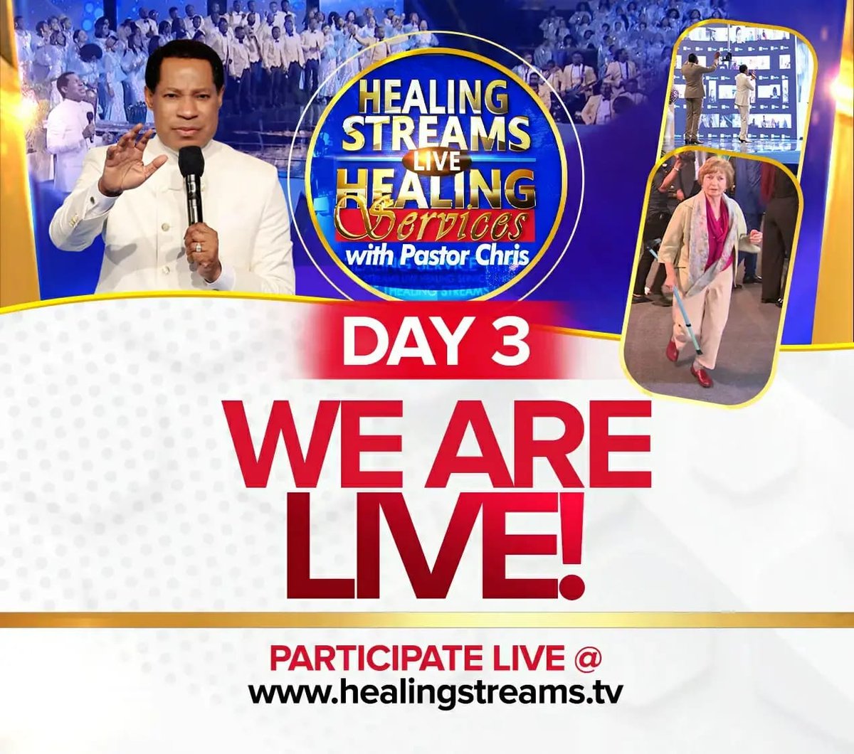 LoveWorldEvents's tweet photo. HALLELUJAH!!! 🙌🔥
The GRAND FINALE of the Healing Streams Live Healing Services with Pastor Chris is LIVE right now! 🌍💫

Join in now and experience your moment of transformation 👉 https://t.co/AJroXB6j2W
#HealingStreams #PrayWithPastorChris