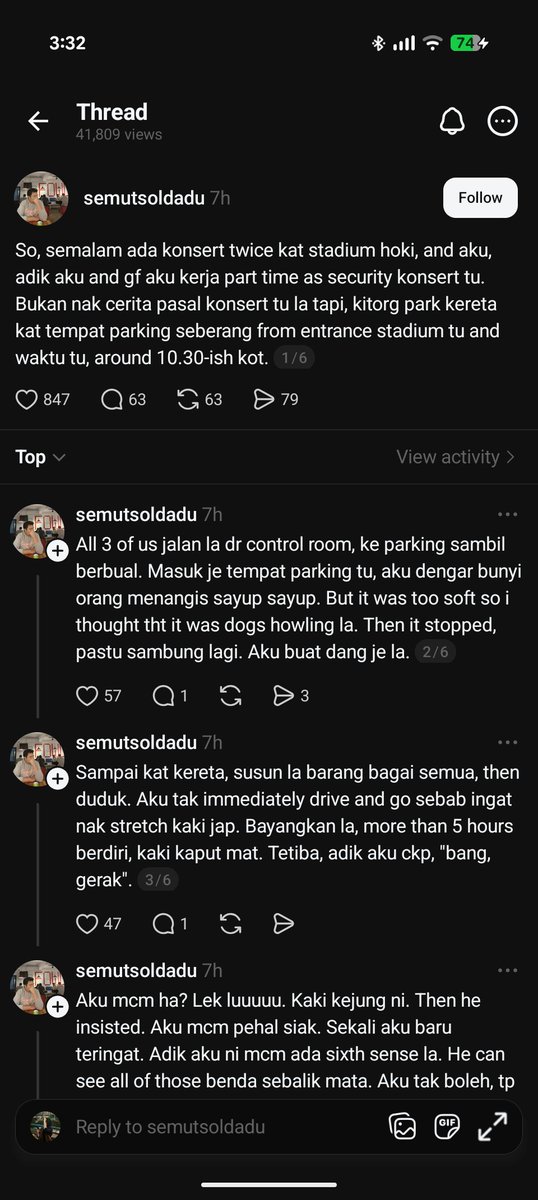 dejureddy's tweet image. sorry for the Thread spams but i cant resist sharing this one.
tldr; This Once saw a paranormal sighting at the concert venue yesterday. They heard mysterious cries and even saw a white figure approaching them. The ghost was probably fomo that they didnt get to see Twice lmao