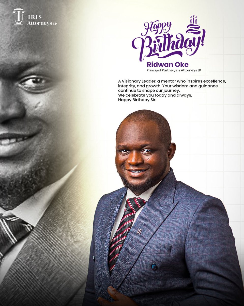 Join us today, as we honor and celebrate our Principal Partner <a href="/Ridwanullahii/">Ridwan Oke</a> , a great leader,  who inspires us with his wisdom, humility, and dedication to work through. 
Happy Birthday Sir! our best wishes for you a continued success, fulfillment, and impact in all you do.