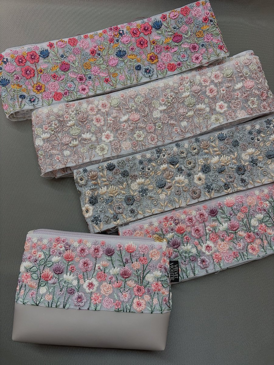 bokuroIKA's tweet image. この小花たくさんリボン可愛くてカラバリ増えました💐好きな色味ありますか😊
 #velvetviolette_handmade