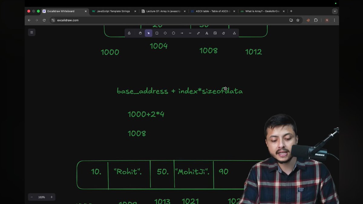 Roshan7065's tweet image. ✅ Arrays in javascript 
Important part of the lecture, that array is behaving like objects in javascript.
Thank you @rohit_negi9 bhaiya
#WebDevelopment #buildinpublic