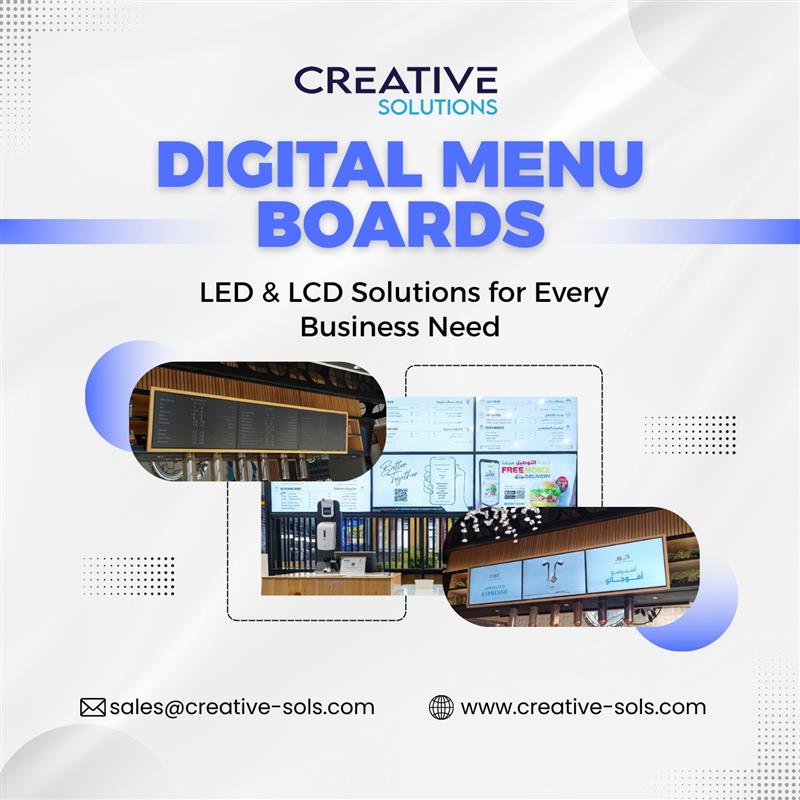 Creative_sols's tweet image. Upgrade your restaurant or café with LED &amp;amp; LCD digital menu boards that grab attention and make updates effortless. ⚡

✅ Real-time content changes
🌟 Vibrant visuals
💡 Modern customer experience

#DigitalMenuBoards #LEDDisplays #LCDScreens #DigitalSignage #SmartRestaurant
