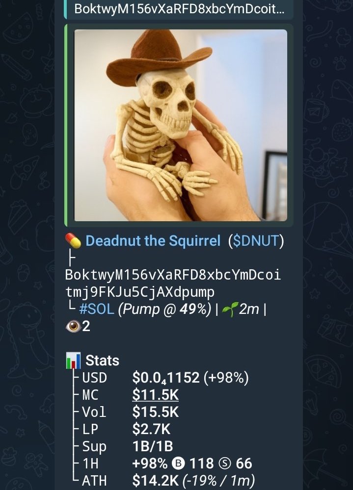 TheSolOracle_'s tweet image. I introduced $Dnut to my private Telegram group at a $11k market cap. 

⛓️ #Solana

Ca:    
BoktwyM156vXaRFD8xbcYmDcoitmj9FKJu5CjAXdpump