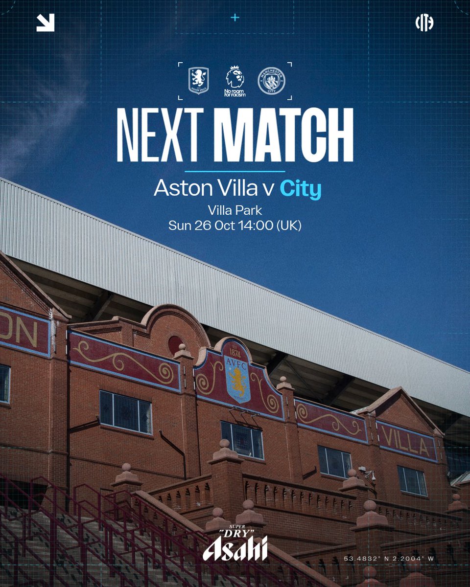 englishufcc's tweet photo. 🔥Today is #EUFCC matchday #5984 🔥

@AVFCOfficial (contenders) 
🆚
@ManCity 🏆 (champions)

#ASTMCI #PremierLeague 

⏲️14.00 GMT
🏟️ Villa Park, Birmingham
__________________________________________
Next up:
🛡️ @SwansOfficial 
or
🔄 @LFC https://t.co/zZ0s4z4m6i