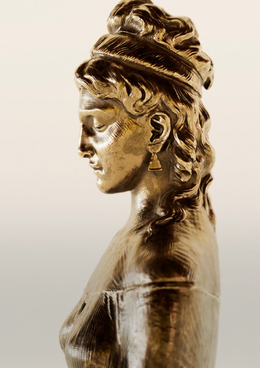 afaziill's tweet image. “I should do more master studies,” I said — and five years later, here I am saying it again. “Bust of a Woman” by the Italian sculptor Antonio Tantardini (1829–1879).
#3DArt #MasterStudy #DigitalSculpting #ZBrush #CharacterArt #SculptureStudy