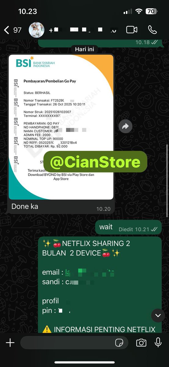 CianStore's tweet photo. customer baru gausah takut buat beli di @CianStore 🥰karena bergaransi di kami❗️banyak promo kalau menjadi langganan kami😘
#zonauang️ #zonajajan https://t.co/AqCvbxZYPa