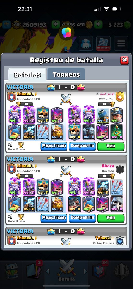 20 wins en las dos cuentas✅ con el mazo de <a href="/Real_BaleGame/">BaleGG</a> (subiré la repe a mi tiktok)😎
