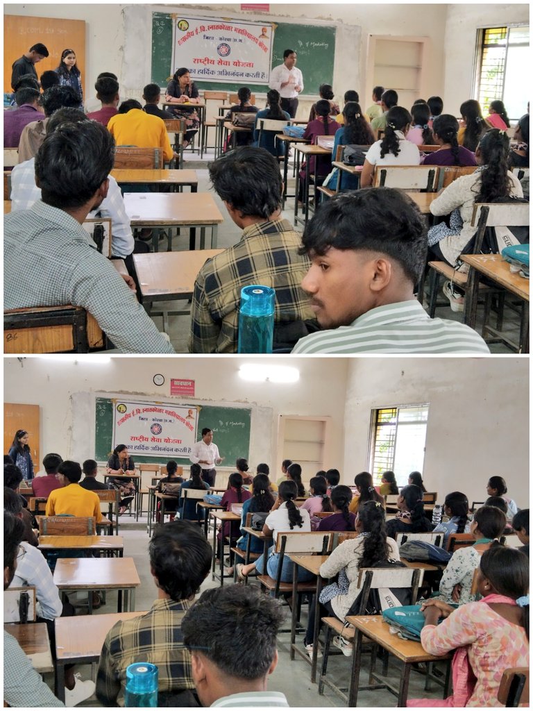 renuu1106's tweet photo. दिनांक 25 अक्टूबर को #GovtEVPGCollegeKorba में एनएसएस क्लास आयोजित हुई जिसमें कार्यक्रम अधिकारी द्वारा #NSS_volunteers को कैंप हेतु आवश्यक जानकारियां दी गई।
@YASMinistry @_NSSIndia @nssrddelhi @NSSRDBhopal @NssChhattisgarh @nssabvuCG @manojsinha812 @YKTiwari68 @BhartiyaConnect https://t.co/u7JH3WvNND