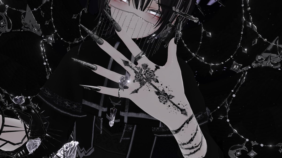 LvReflem's tweet image. れふ専用タトゥーかいてもらった！
デザインも質感も好きすぎる、、
#VRChat