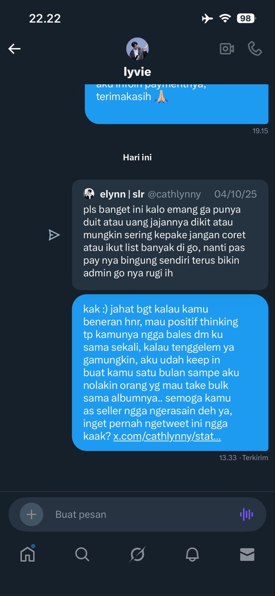 fancyoushi's tweet photo. exposing spill hnr &amp; time waster buyer
x @lyvietaa @cathlynny &amp; shopee kyuutlyn

keep dari bulan sept buat event 25.10, mendekati event dia ilang, balas dm cuma bilang galiat dm, tolong bgt inimah buat semua sobat sbt jangan jadi orang ngga bertanggungjawab karena kertas. https://t.co/EhCE7oAeEq