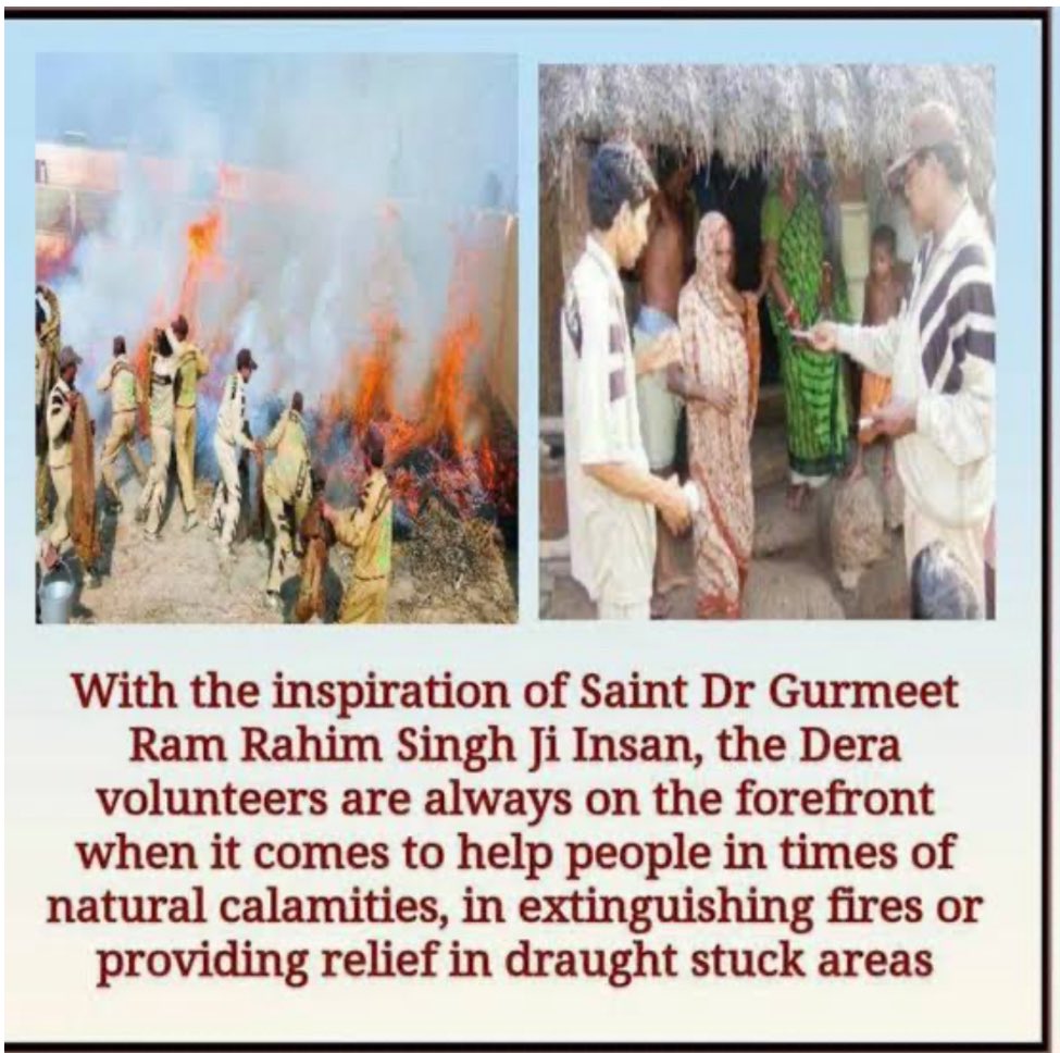 InsanNeeru23's tweet photo. Fire Defender by Saint MSG" is the name of a 24/7 volunteer firefighter team created by the spiritual leader Gurmeet Ram Rahim Singh Ji Insan (also known as Saint MSG) as part of his humanitarian initiatives. #FireDefenders 
#DisasterManagement

Saint Gurmeet Ram Rahim Singh https://t.co/ijYvngBnke